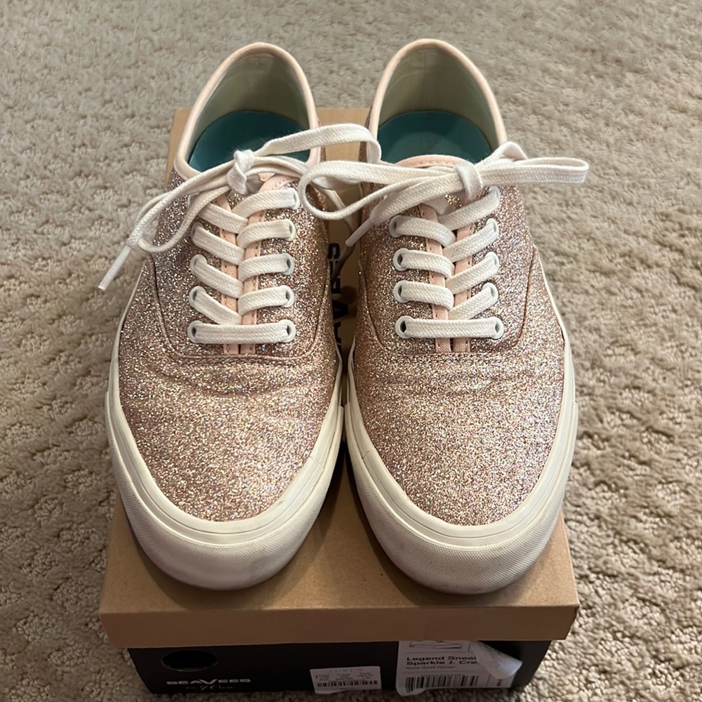 J. Crew SeaVees Legend Glitter Sneakers